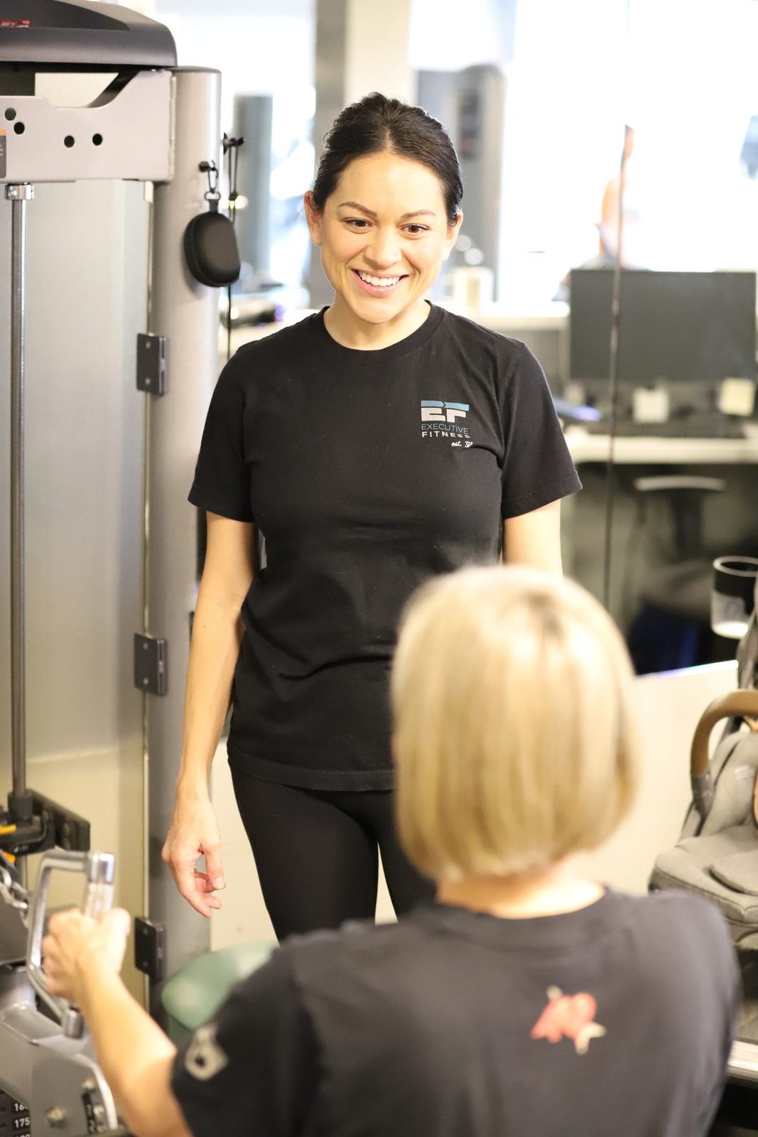Client training in the studio at Executive Fitness